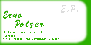erno polzer business card